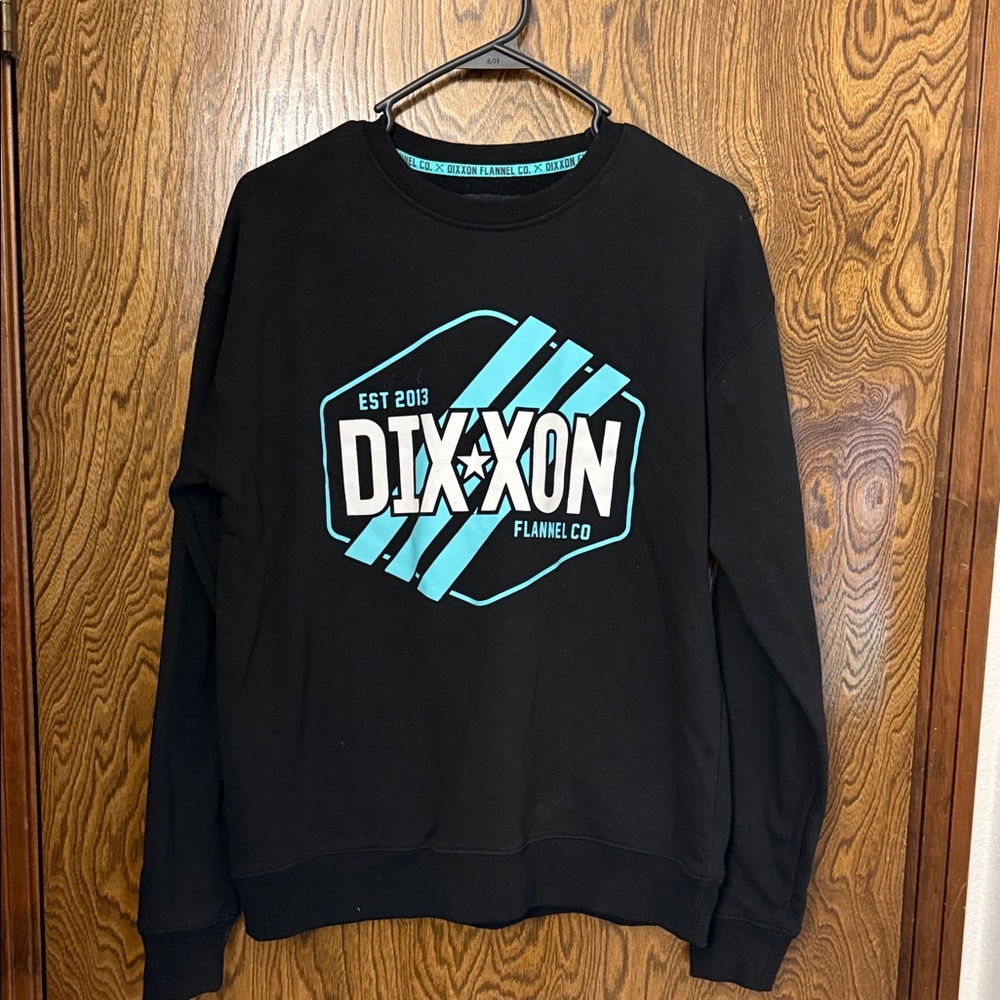 DIXXON Black and Blue Crew Neck Sweater